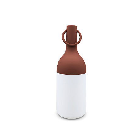 Lampe Bouteille White/Terracotta